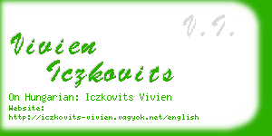 vivien iczkovits business card